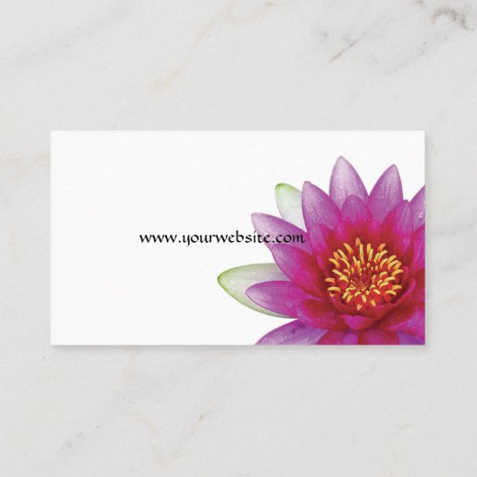 Peace l Beauful Pink Lotus Flower/Water Lily Visitekaartje (Achterkant)