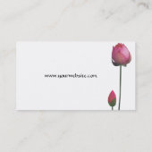 Peace l Beauful Pink Lotus Flower/Water Lily Visitekaartje (Achterkant)