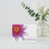 Peace l Beauful Pink Lotus Gift-certificaat Kortingskaartje (Staand voorkant)