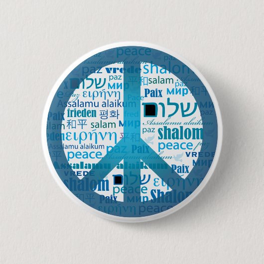 Peace Language Ronde Button 5,7 Cm (Voorkant)