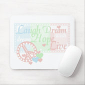 Peace Laugh Dream Hope Live Muismat (Met muis)