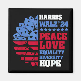Peace LGBT Harris Walz Waltz Magneet
