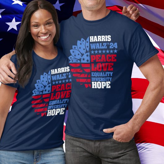 Peace LGBT Harris Walz Waltz T-shirt