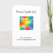 Peace Light Joy Feestdagen Kaart (Achterkant)