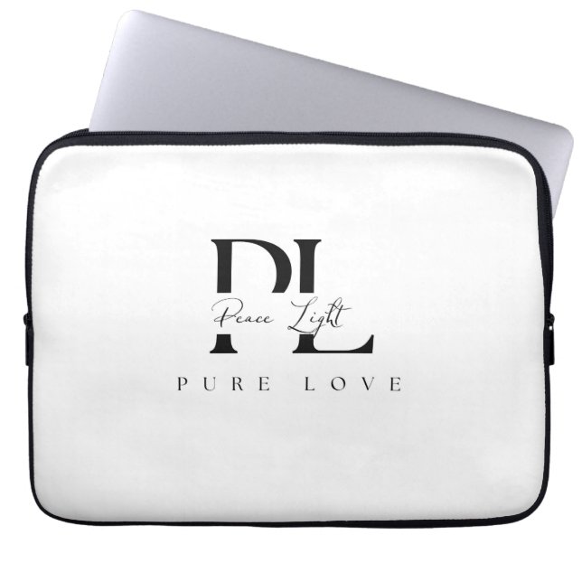 “Peace Light – Pure Love Logo Laptop Sleeve (Voorkant)