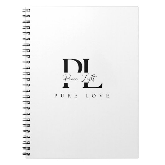 “Peace Light – Pure Love Logo Notitieboek (Voorkant)