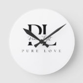 “Peace Light – Pure Love Logo Ronde Klok (Voorkant)