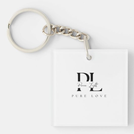 “Peace Light – Pure Love Logo Sleutelhanger (voorkant)