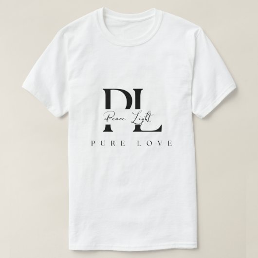 “Peace Light – Pure Love Logo T-shirt (Design voorkant)