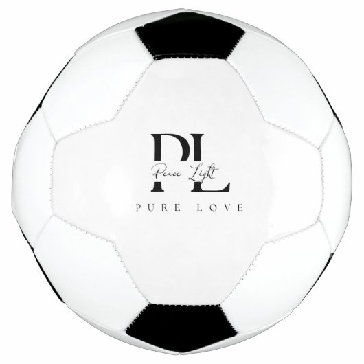 “Peace Light – Pure Love Logo Voetbal (Voorkant)