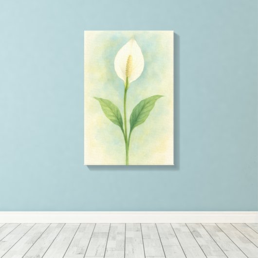 Peace Lily Canvas Afdruk (Insitu (Houten vloer))