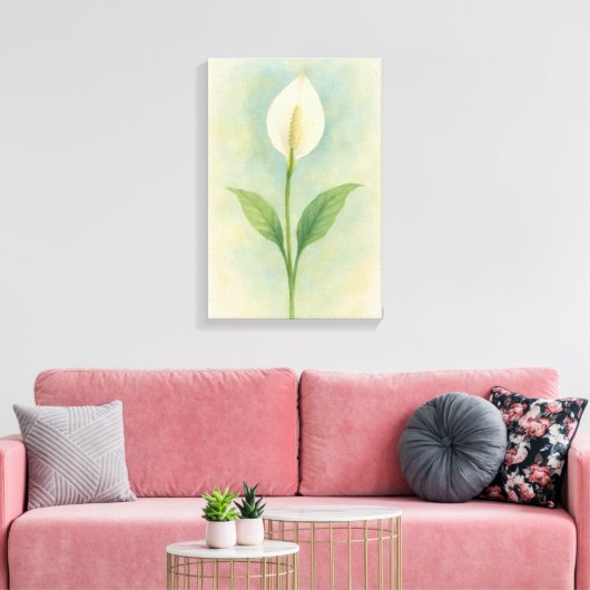 Peace Lily Canvas Afdruk (Insitu (Woonkamer))