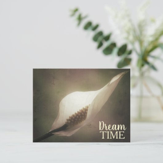 Peace Lily Dream Time Phrase Briefkaart (Staand voorkant)