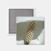 Peace Lily Elegant White Floral Magneet (Voorkant / Achterkant)