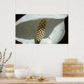 Peace Lily Elegant White Floral Poster (Keuken)