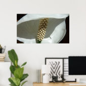 Peace Lily Elegant White Floral Poster (Thuiskantoor)
