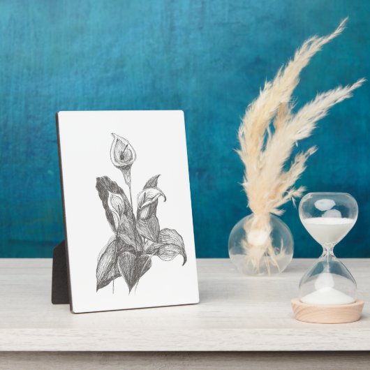 Peace Lily Fine Art Tekening Fotoplaat (Zijkant)