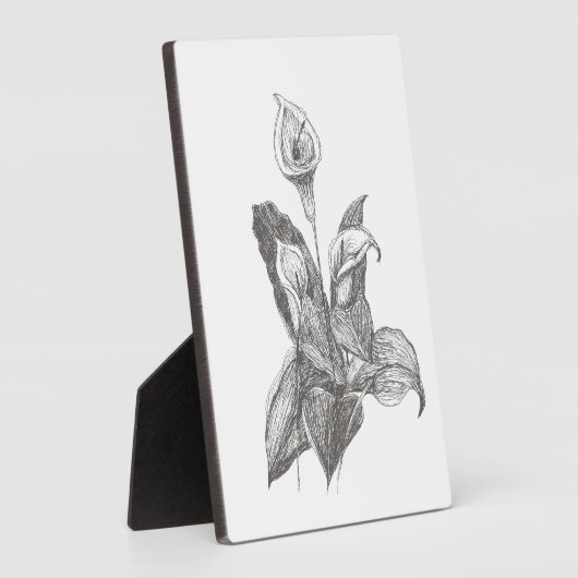 Peace Lily Fine Art Tekening Fotoplaat (Zijkant)