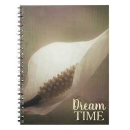 Peace Lily Floral Dream Time Phrase Notitieboek