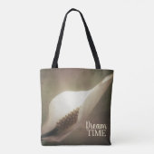 Peace Lily Flower Dream Time Phrase Tote Bag (Achterkant)