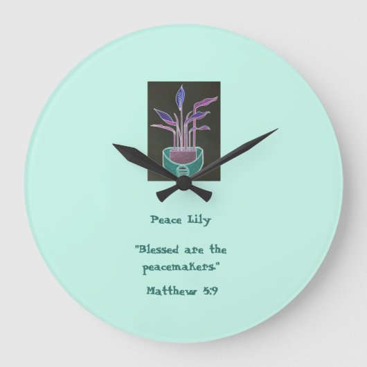 Peace Lily Grote Klok (Voorkant)