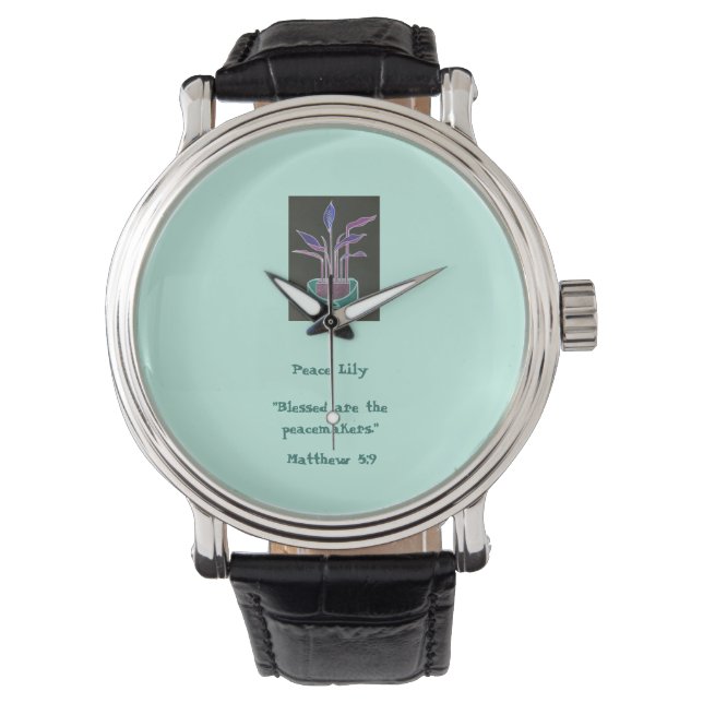 Peace Lily Horloge (Voorkant)