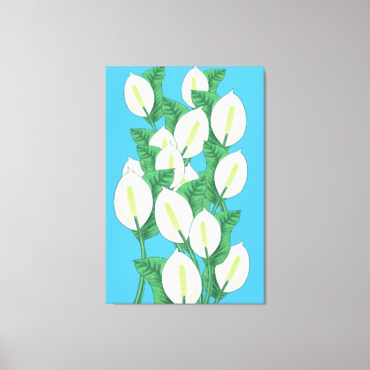Peace Lily Illustration Canvas Afdruk (Voorkant)