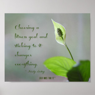 Peace Lily met Fitness Goals Poster