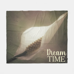 Peace Lily Photography Dream Time Phrase Fleece Deken