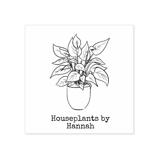 Peace Lily Rubberstempel (Afrduk)