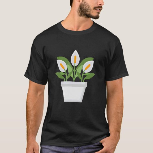 Peace Lily Spathiphyllum Plant T-shirt (Voorkant)