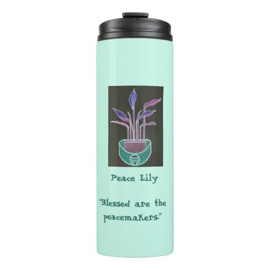 Peace Lily Thermosbeker (Voorkant)