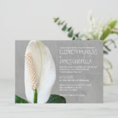 Peace Lily Wedding Invitations Kaart (Staand voorkant)