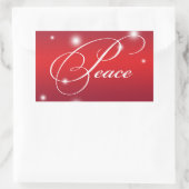 PEACE-lintscript sneeuwgloed rood label met grote  (Tas)
