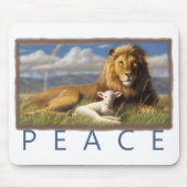 Peace Lion en Lamb mousepad Muismat (Voorkant)