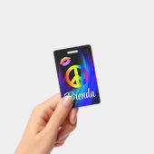 Peace lips label badge (Handheld)