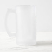 Peace Little Green Man Alien Silhouette Matglas Bierpul (Links)