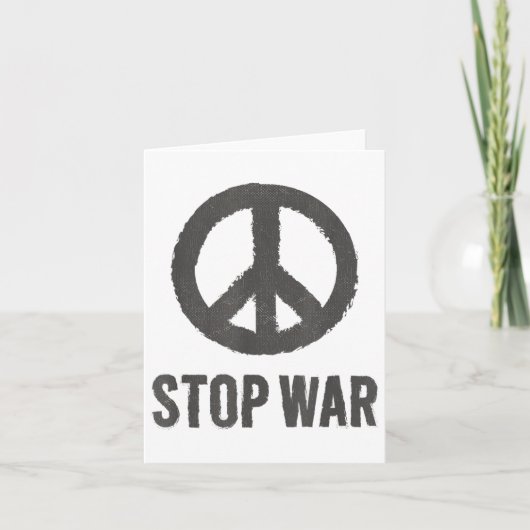 Peace Logo Hippie-symbool Stop Oorlogsprotest Peac Kaart (Voorkant)