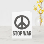 Peace Logo Hippie-symbool Stop Oorlogsprotest Peac Kaart (Gele Bloem)