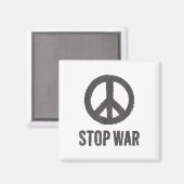 Peace Logo Hippie-symbool Stop Oorlogsprotest Peac Magneet (Voorkant / Achterkant)