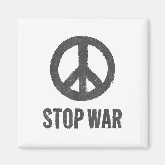 Peace Logo Hippie-symbool Stop Oorlogsprotest Peac Magneet (Voorkant)