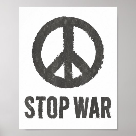 Peace Logo Hippie-symbool Stop Oorlogsprotest Peac Poster (Voorkant)