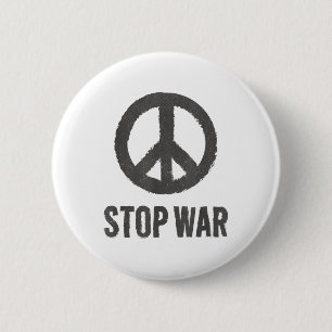 Peace Logo Hippie-symbool Stop Oorlogsprotest Peac Ronde Button 5,7 Cm