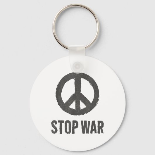 Peace Logo Hippie-symbool Stop Oorlogsprotest Peac Sleutelhanger (Voorkant)