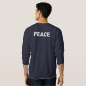 PEACE Logo Navy Trui (Achterkant volledig)