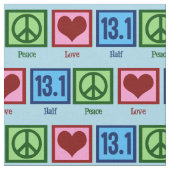 Peace Love 13.1 Half marathon Runner Stof (Close Up)