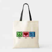 Peace Love 13.1 Half marathon Runner Tote Bag (Voorkant)