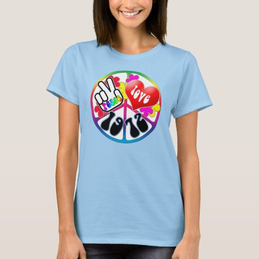 Peace Love 1972 T-shirt (Voorkant)