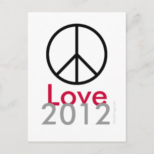 Peace Love 2012 Briefkaart