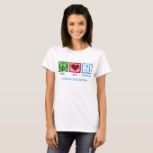 Peace Love 21 Cute Custom 21st Birthday Women's T-shirt (Voorkant volledig)